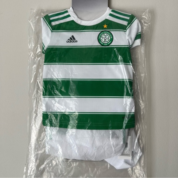 Adidas Celtic FC Toddler Home Kit Jersey and Shorts Set - Picture 1 of 5